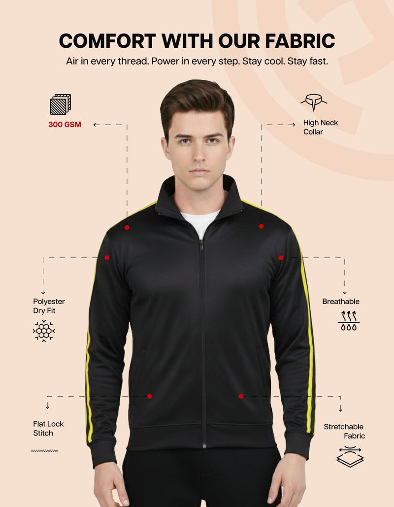 Scott International Jackets for Men | Winter wear | Men's Polyester Full Sleeve Zip with Pocket | Men Jackets | Winter Standard length Jackets - Image 4