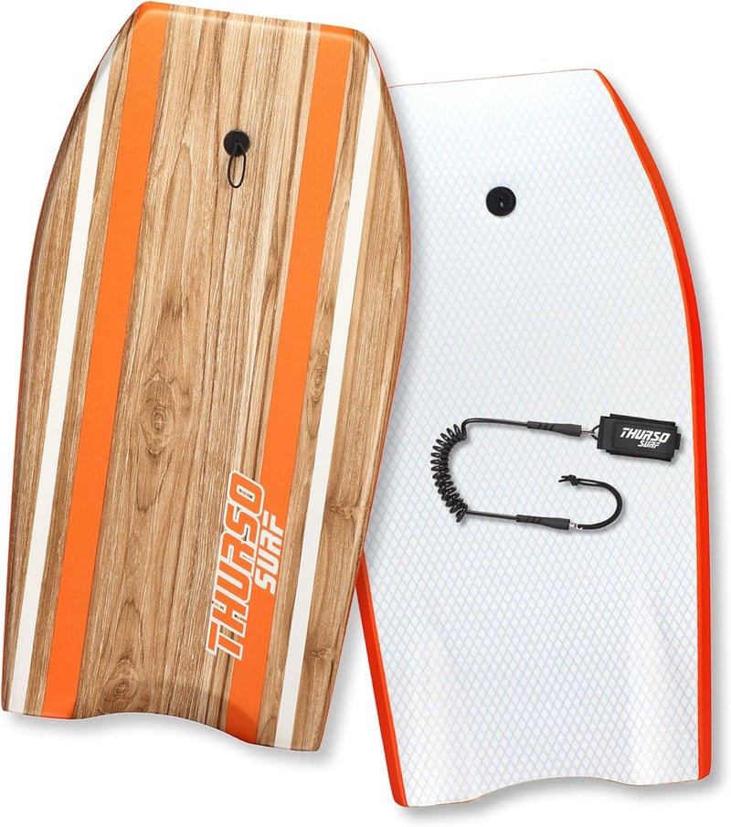 THURSO SURF لوح بدن 42 بوصة خفيف الوزن متين نواة EPS سطح IXPE قاع HDPE سلسل FRP ذيل هلالي قنوات مزدوجة شبكة بلاستيكية مع حبل معصم ملفوف مزدوج من الفولاذ المقاوم للصدأ - Image 1