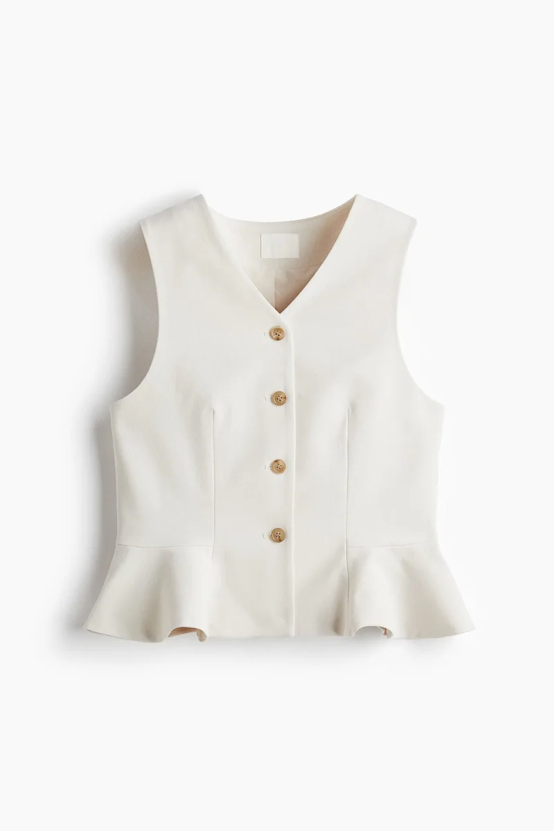 H&M V-neck peplum waistcoat