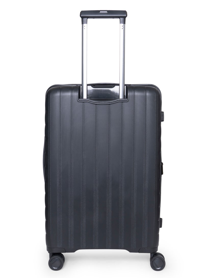 GIORDANO Giordano Titanium 24-Inch Check-In Luggage – Medium Hard Shell Trolley Suitcase with Extra Secure Lock, Expandable Luggage Design, 360° Double Spinner Wheels, Lightweight Unbreakable Travel Bag – Black  - Image 4