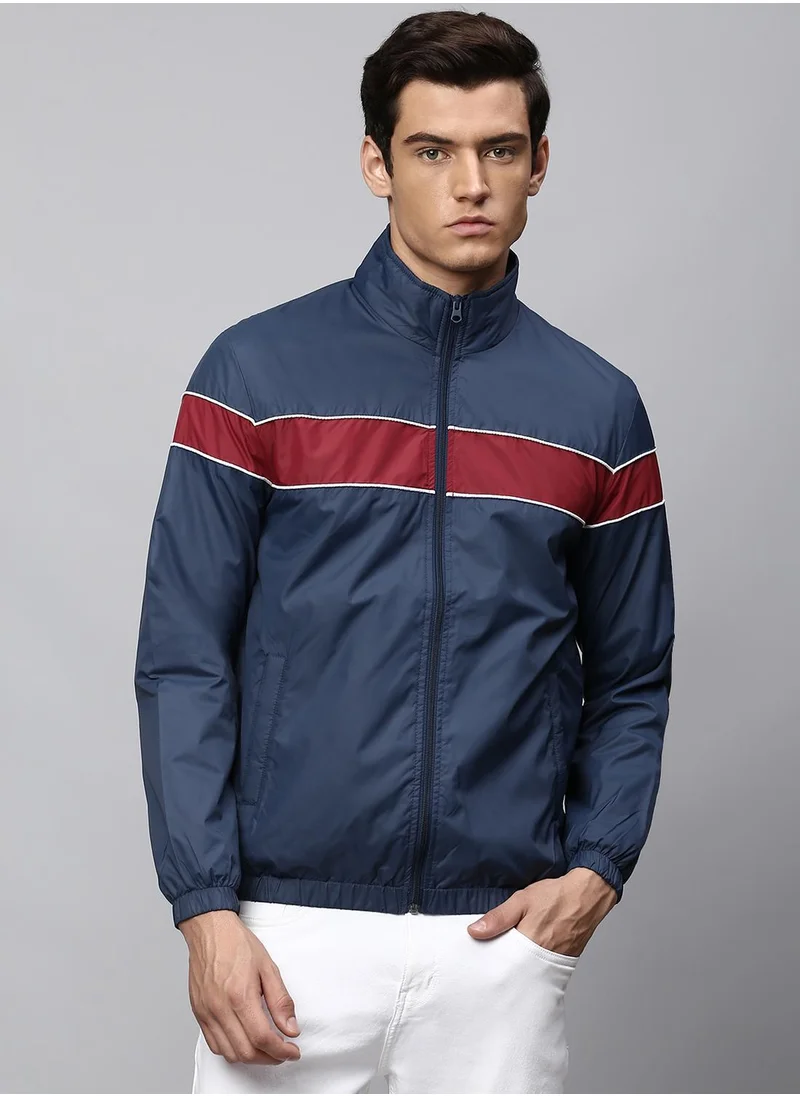 دينيس لينغو Regular Fit Bright Navy Windbreaker Jackets For Men