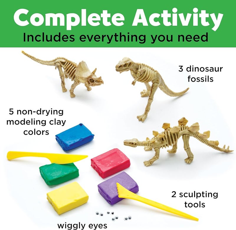 Creativity For Kids Make Your Own Dinosaurs with Clay - Fun & Educational Dinosaur Clay Craft Kit for Kids - Image 3