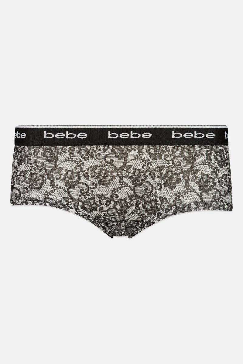bebe Women 3 Pieces Brand Logo Booty Panties, Multicolor - Image 3