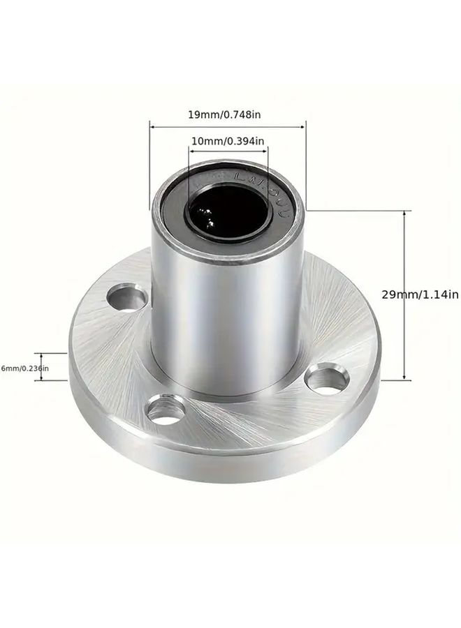 LMF10UU Flanged Linear Ball Bearings Double Sealed for 6mm Shaft 3D Printer CNC - Image 2