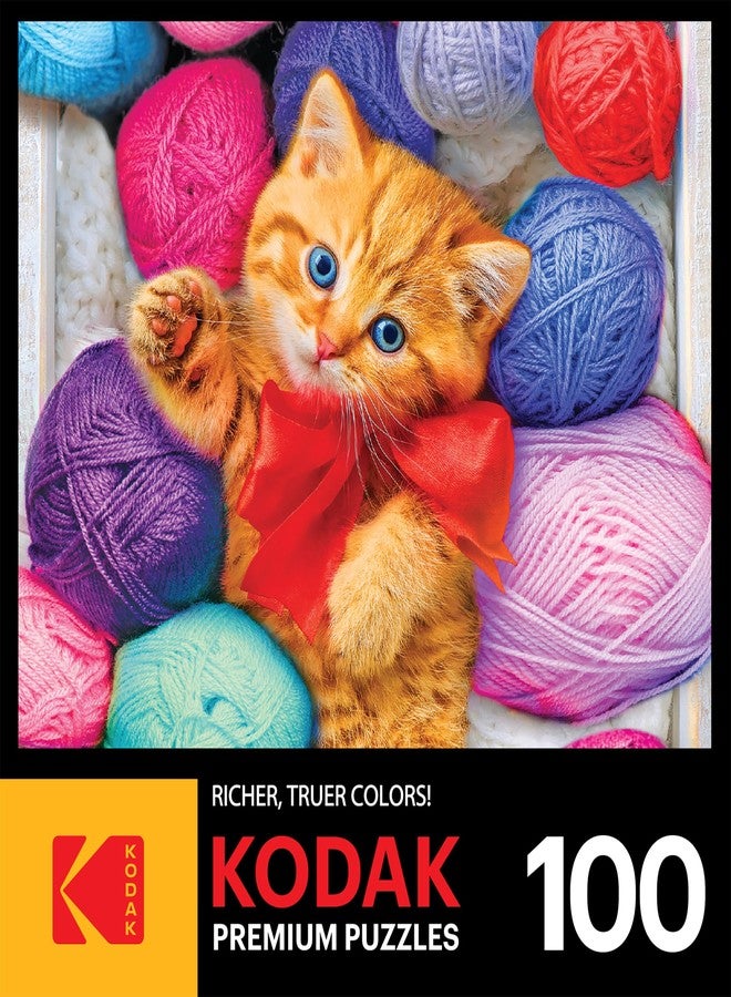 RoseArt - Kodak Premium - Cuddly Yarn Box - 100 Piece Jigsaw Puzzle for Adults - Image 4