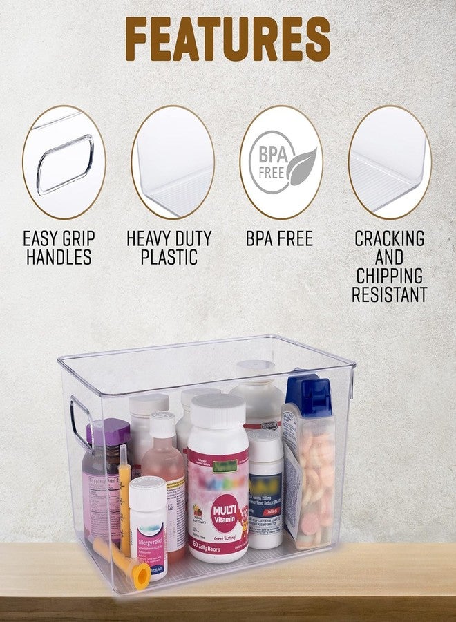 CONTROL KITCHEN Clear Storage Bins with Lids, Stackable Pantry Organizers and Storage Plastic Containers, Fridge Organizer Bins Kitchen Cabinet Organizer Bin for Organizing Refrigerator Organization - Image 5