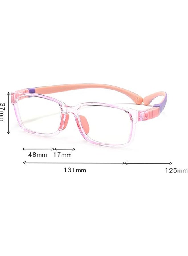JS Anti-Blue Light Blocking Glasses, Kids Anti Glare Eyestrain UV, TV Phone Children Silicone Safety Eyewear for Boys and Girls Age 3-12 - Image 5