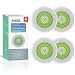 Brushmo Brush Head Replacements Compatible with Clarisonic Mia 1, Mia 2, Mia Fit, Alpha Fit, Smart Profile Uplift and Alpha Fit, Acne Cleansing Facial 4 Pack (Acne Cleansing) - Image 2