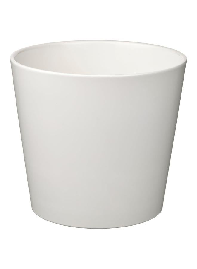 Zaboon Plant Pot, White, 24 Cm - Image 1