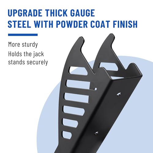 Racewill 4 Packs Jack Stand Holder Wall Mount Organizer Bracket Rack Fits 4 & 5 & 6 Ton Jack Stands - Image 3