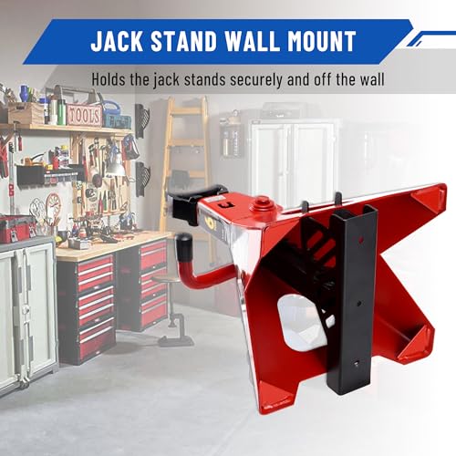 Racewill 4 Packs Jack Stand Holder Wall Mount Organizer Bracket Rack Fits 4 & 5 & 6 Ton Jack Stands - Image 2
