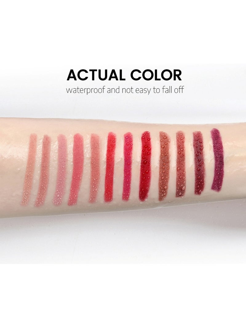 Huitich Rotating Waterproof Lip Liner Long-Lasting Nude Lipstick Pen - Image 2