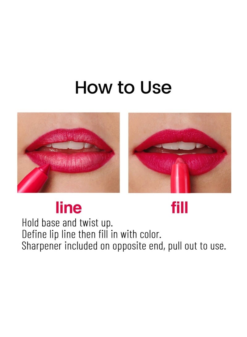 Huitich Rotating Waterproof Lip Liner Long-Lasting Nude Lipstick Pen - Image 4