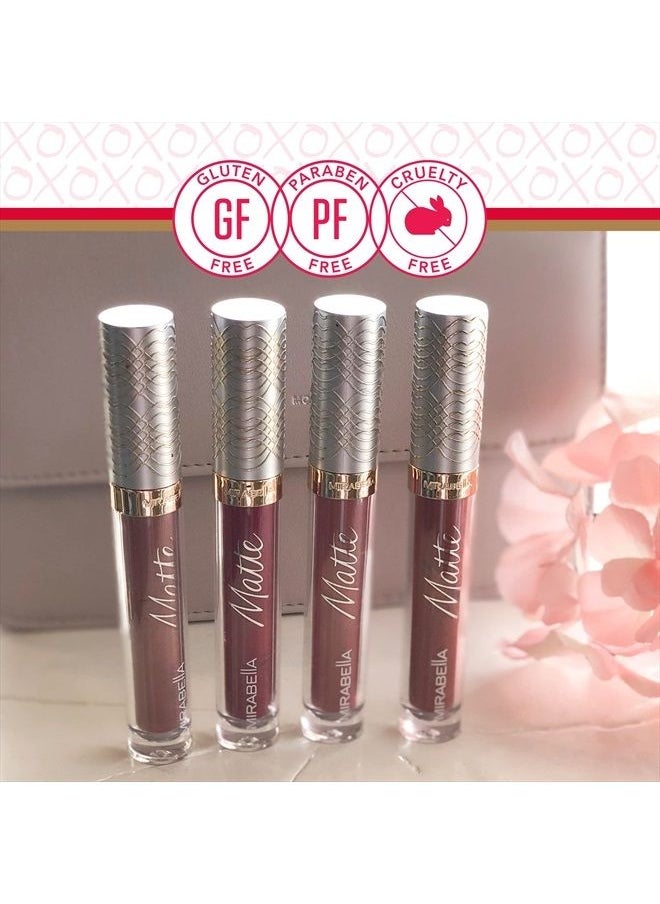 Mirabella - Matte Lip Gloss, Bombshell (Deep Matte Siren Red) - Luxe Advanced Formula, Long-Wear & Superior Color with Full-Coverage, Non-Drying with Rich Pigmentation - - Image 1