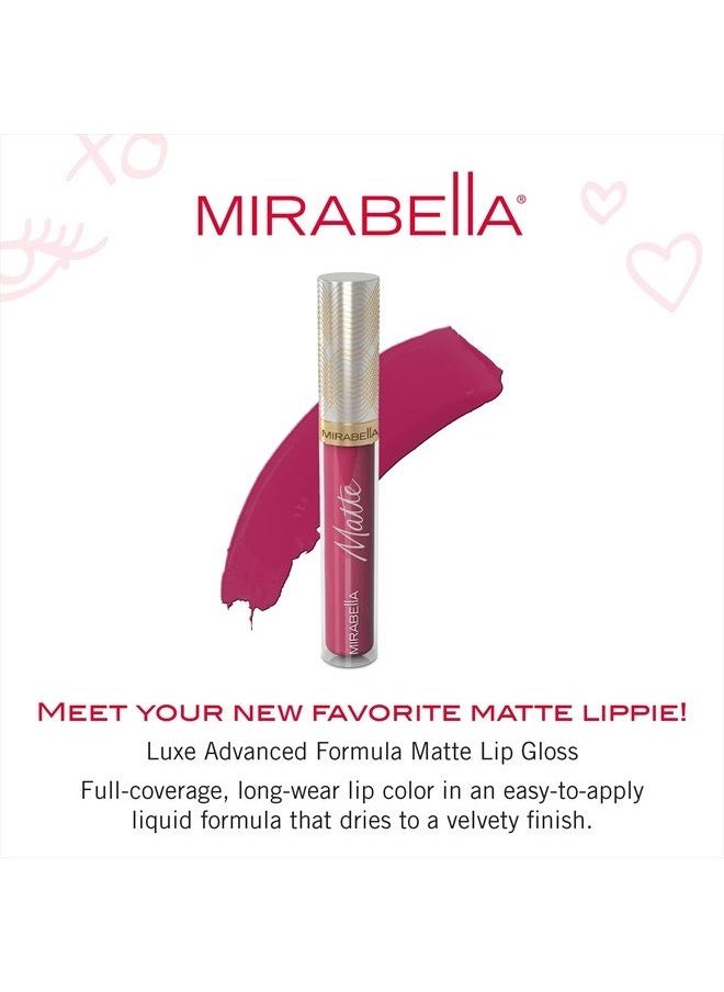 Mirabella - Matte Lip Gloss, Bombshell (Deep Matte Siren Red) - Luxe Advanced Formula, Long-Wear & Superior Color with Full-Coverage, Non-Drying with Rich Pigmentation - - Image 1