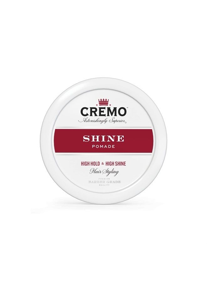 cremo Premium Barber Grade Hair Styling Shine Pomade, High Hold & Shine, 4 Oz - Image 1