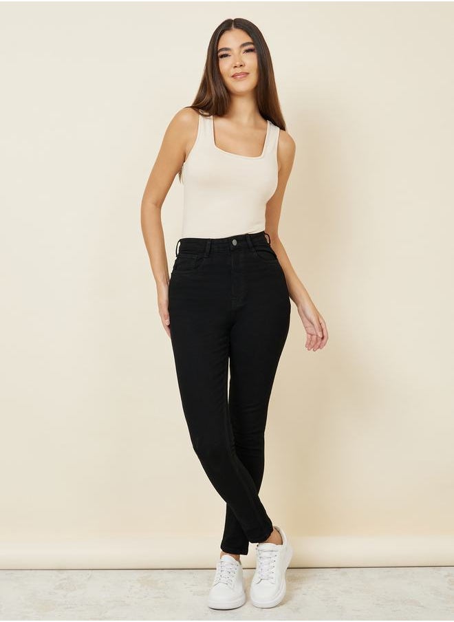 Styli - High Rise Skinny Fit Ankle Length Jeans - Image 1