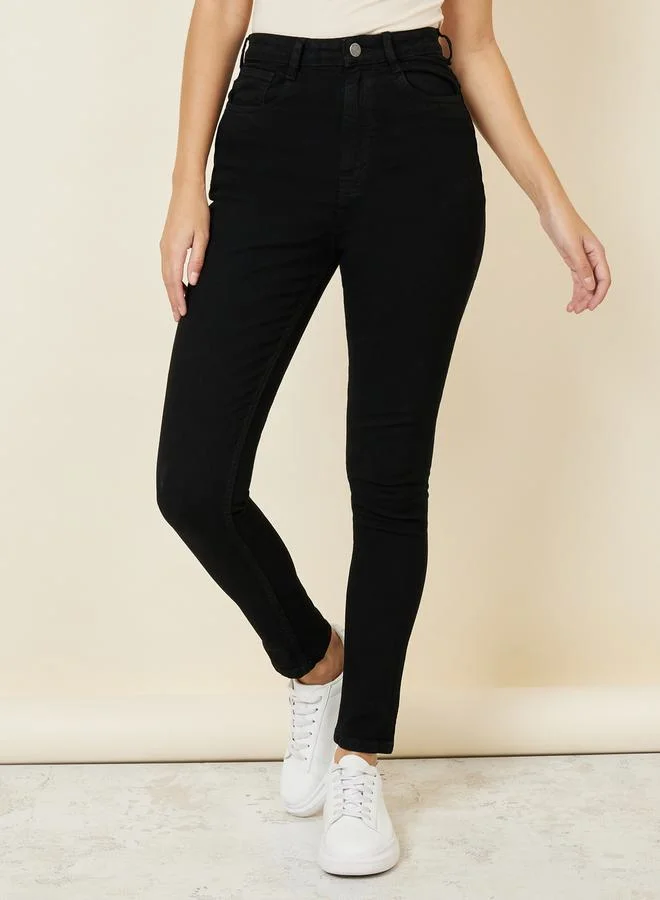 Styli High Rise Skinny Fit Ankle Length Jeans