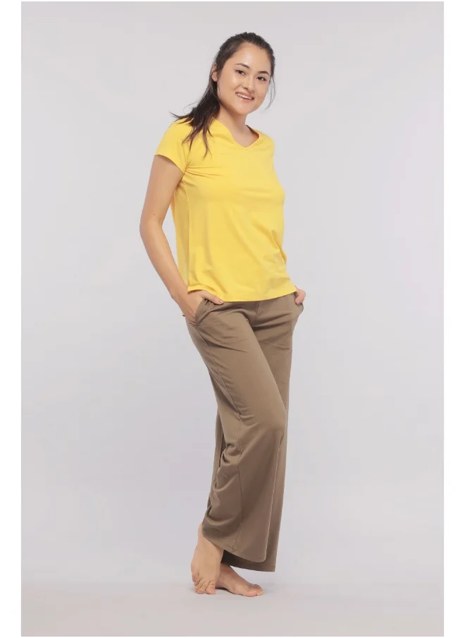 NeceSera Sunny Lime Supima V Neck Tee
