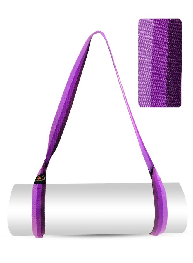 Samadhaan Yoga Mat Strap for Carrying, Adjustable Mat Holder Carrier Sling with Thick, Durable & Comfy Texture Stretching (Purple (Pack of 1)) - Image 1