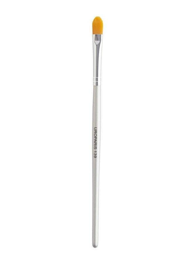 UROPARIS 139 Concealer Brush For Face Makeup | Flat Shader - Makeup Tool with Wooden Handle for Seamless Blending - Silver (1 piece) - Image 1