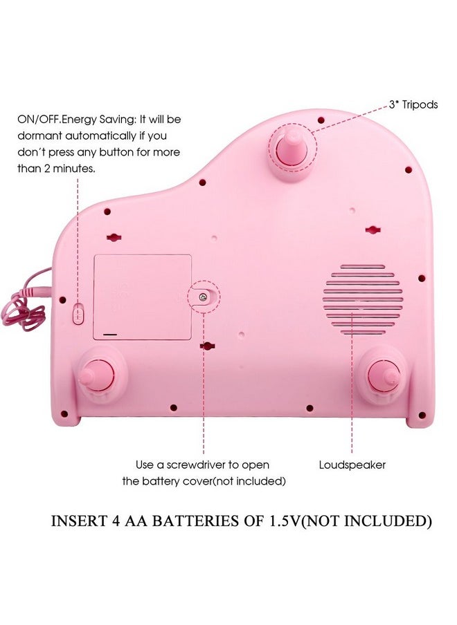 ألعاب بيانو وردية اللون للفتيات بعمر سنة فما فوق، هدايا عيد الميلاد الأول للأطفال الصغار، آلات موسيقية على البيانو مع 24 مفتاحًا وميكروفون - pzsku/Z807C1B62471FFD7A8916Z/45/_/1732773822/cbdc00b5-7977-46f3-923c-e39373bcd062