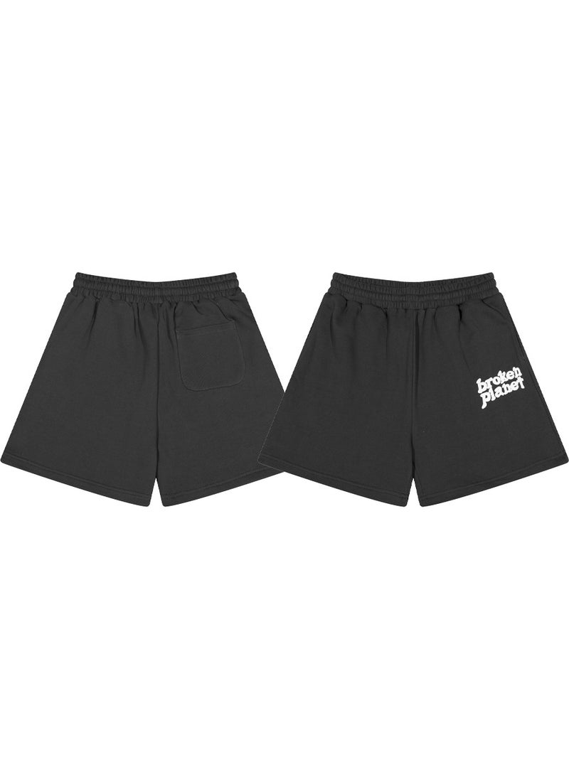 Generic - Mens Casual Shorts Broken Planet Print Loose Fit 348 carbon ash - Image 1
