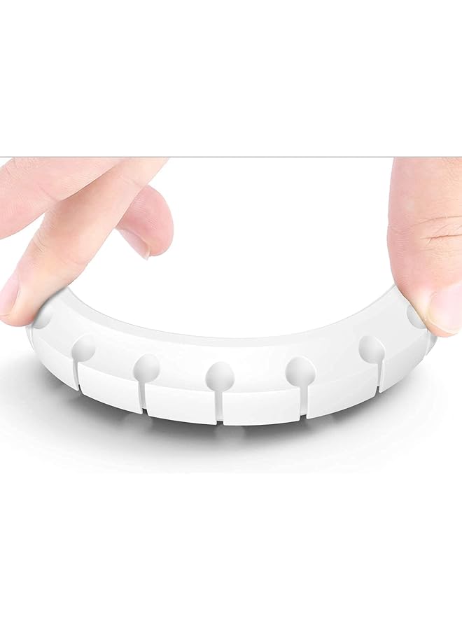 SMILEE Cable Holder Clips 3 Pack Cable Management Cord Organizer Clips Silicone Self Adhesive For Desktop Usb Charging Cable Power Cord Mouse Cable Wire Pc Office Home White - Image 4