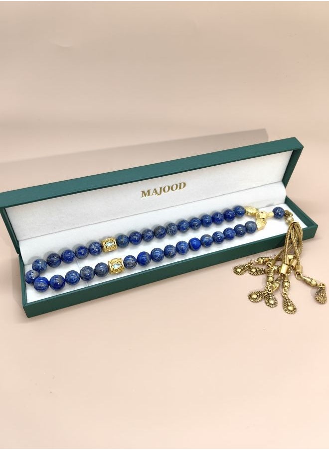 MAJOOD Original Design/33 Natural Lapis Lazuli Prayer Beads/Tasbih/10mm  - Image 5