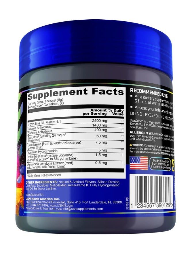 USN 3Xt ماكس إنرجي، منشط عالي وحراري قبل التمرين، نكهة فواكه، 30 حصة - Image 4