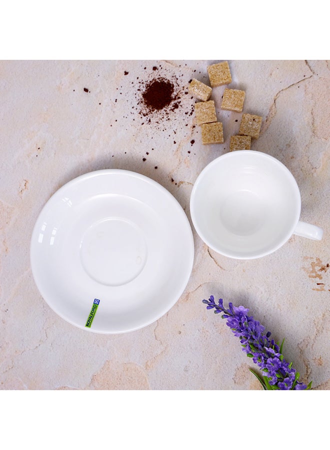 Royalford Magnesia Porcelain Dinner Plate White 32x28x16cm - Image 5