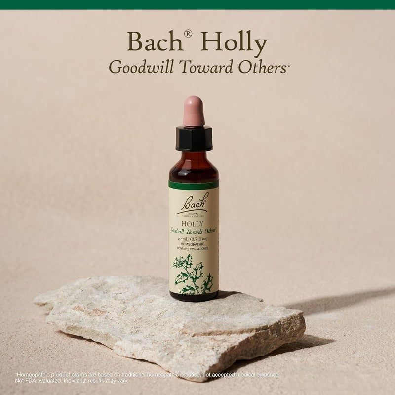 Bach Original Flower Remedies Holly Essence for Goodwill Towards Others - 20mL Homeopathic Dropper - Image 5