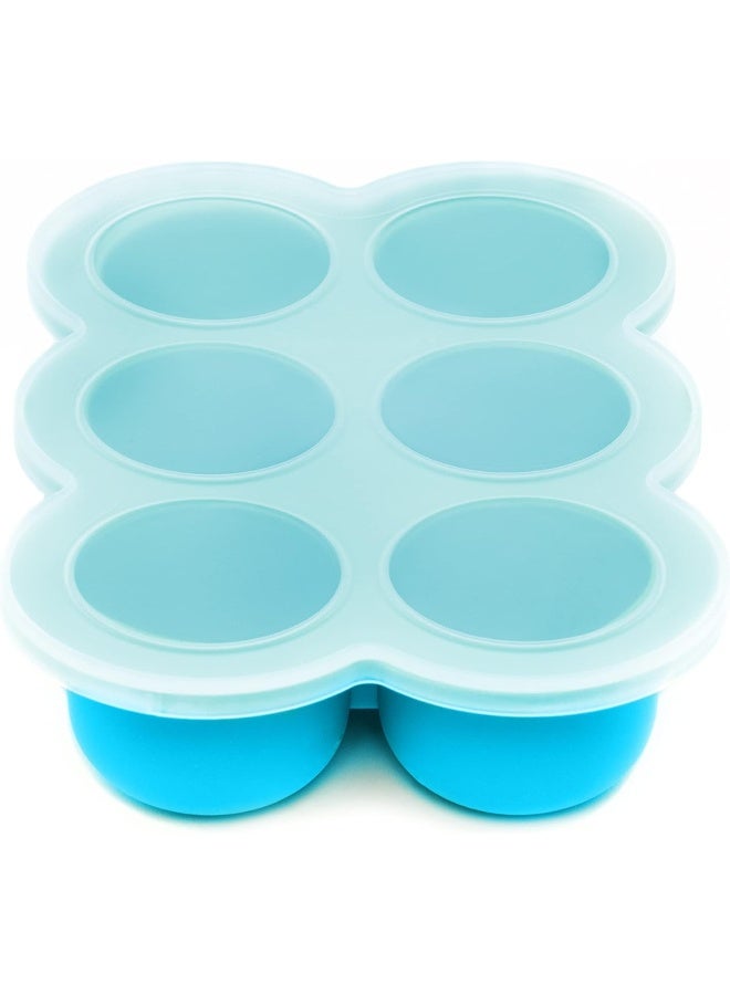 WeeSprout Freezer Tray (Bright Blue, Six 3 Ounce Sections) - Image 1