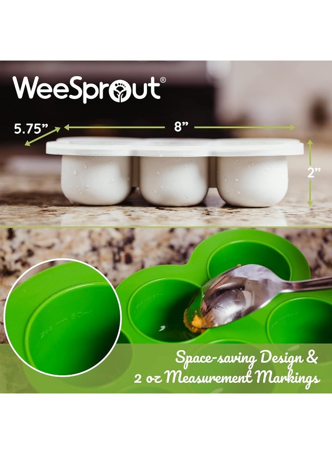 WeeSprout Freezer Tray (Bright Blue, Six 3 Ounce Sections) - Image 5