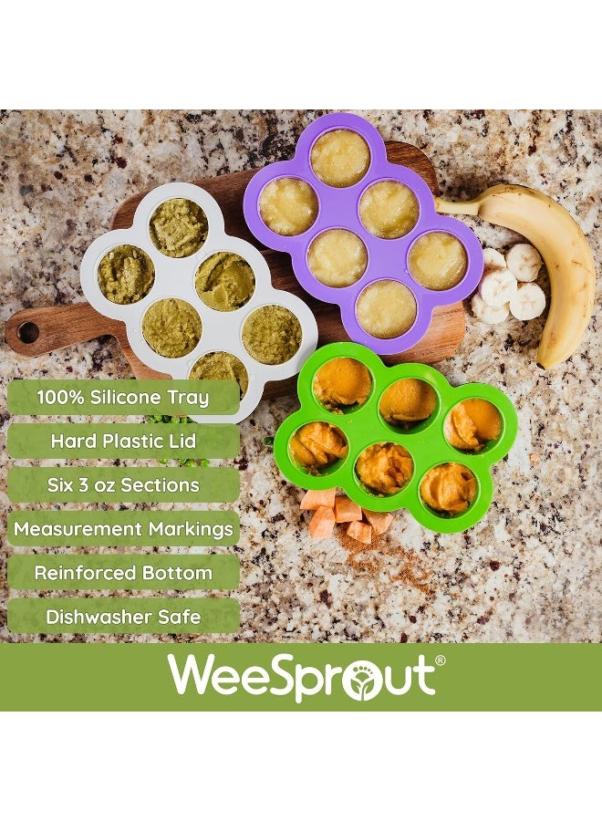 WeeSprout Freezer Tray (Bright Blue, Six 3 Ounce Sections) - Image 2