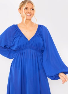 In the style Puff Sleeve Ruched Waist Beachwear Dress  - Image 4