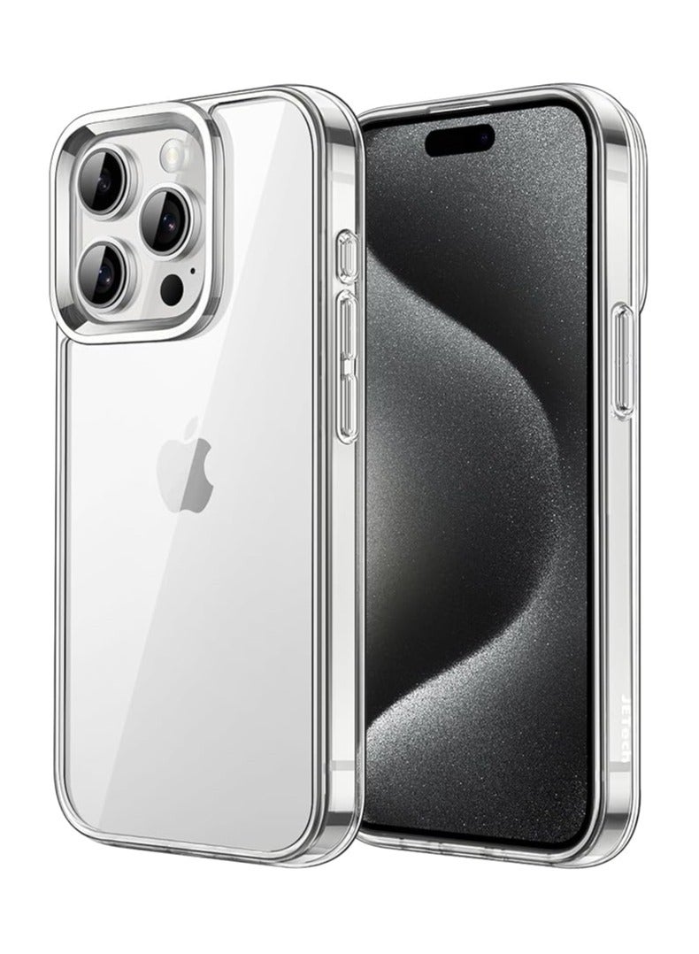 سوماكا كفر سيليكون شفاف رفيع لجوال iPhone 15 Pro - غطاء هاتف شفاف ومرن وواق - Image 1