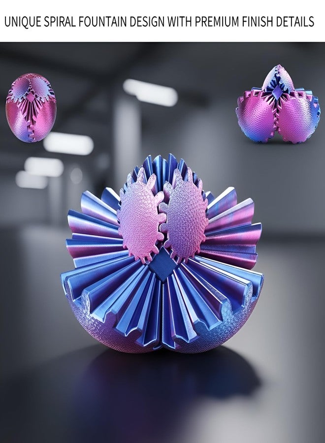 Alark كرة ألارك ثلاثية الأبعاد مطبوعة على شكل تروس، كرة زهرة لتخفيف التوتر، كرة مكتبية للطاقة الإيجابية وقطعة ديكور منزلية رائعة، هدية مثالية للمكتب، للأطفال والكبار، لعبة دوارة فريدة متعددة الألوان - Image 2