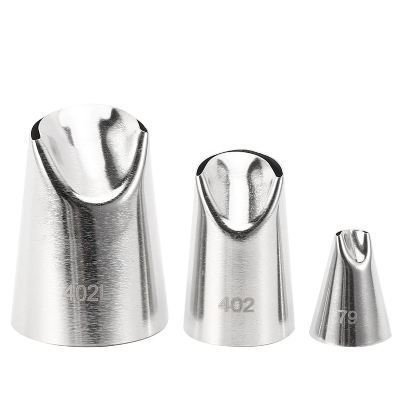 3Pcs Kitchen Stainless Steel Pastry Decorating Nozzles Cookies Biscuits Cake Baking Decoration - Image 1