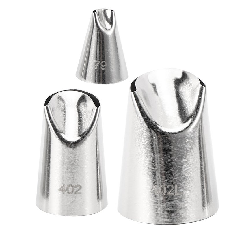 3Pcs Kitchen Stainless Steel Pastry Decorating Nozzles Cookies Biscuits Cake Baking Decoration - Image 3