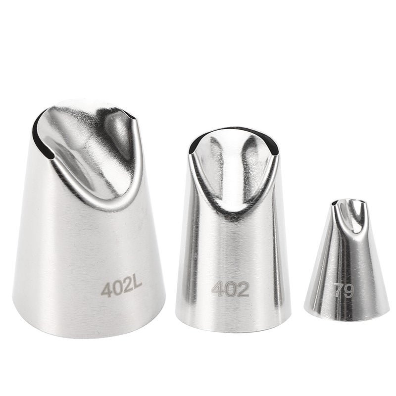 3Pcs Kitchen Stainless Steel Pastry Decorating Nozzles Cookies Biscuits Cake Baking Decoration - Image 4
