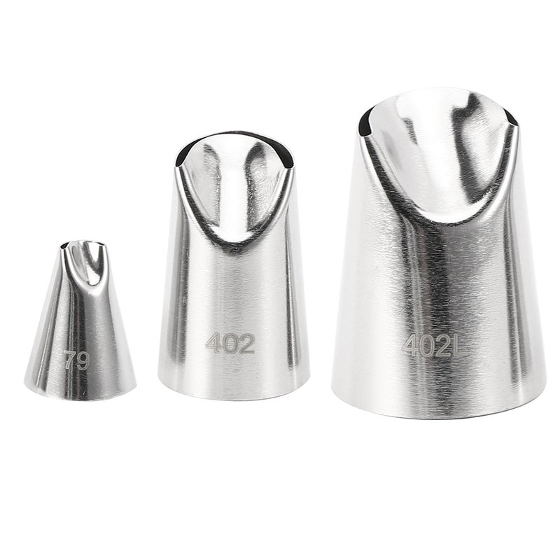 3Pcs Kitchen Stainless Steel Pastry Decorating Nozzles Cookies Biscuits Cake Baking Decoration - Image 2
