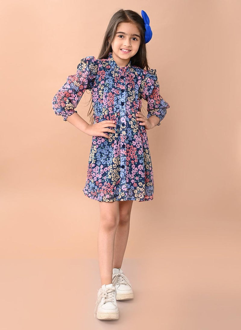 LILPICKS - Printed Fit n Flare Dress - Image 1