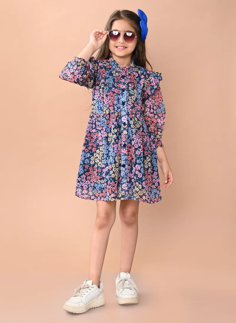 LILPICKS Printed Fit n Flare Dress