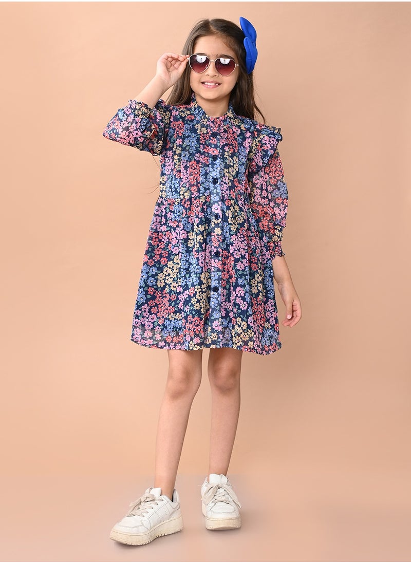 LILPICKS - Printed Fit n Flare Dress - Image 1