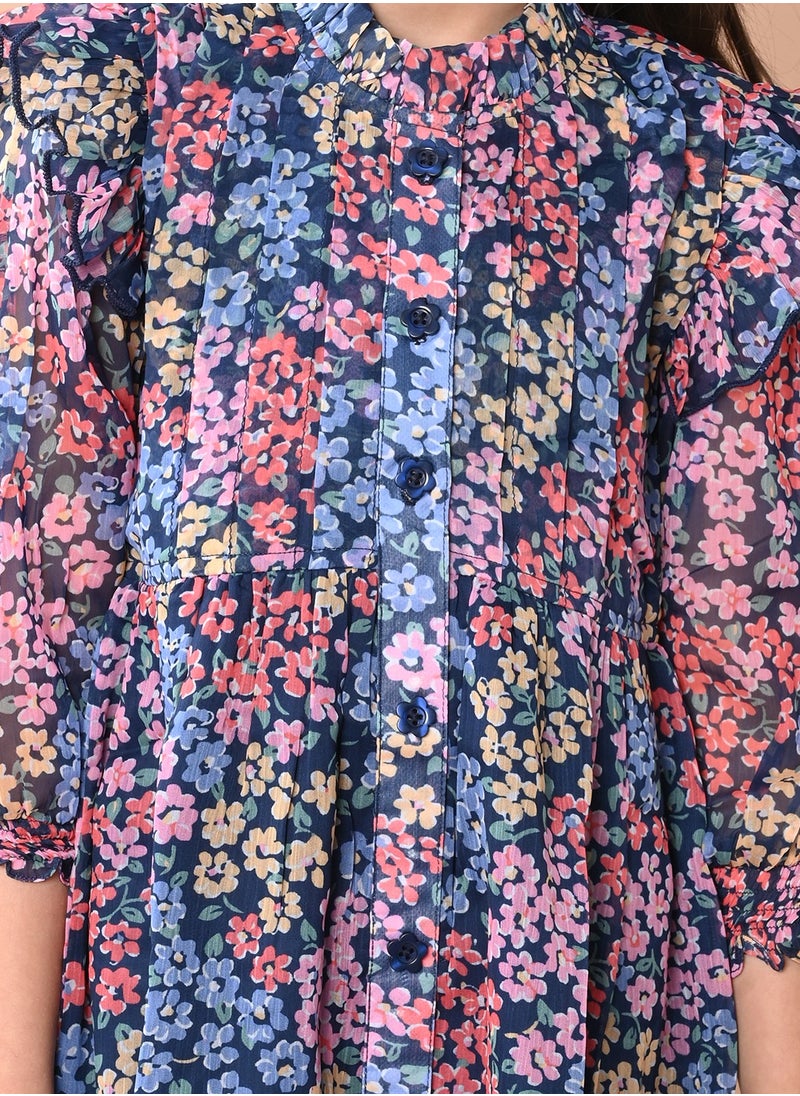 LILPICKS - Printed Fit n Flare Dress - Image 1