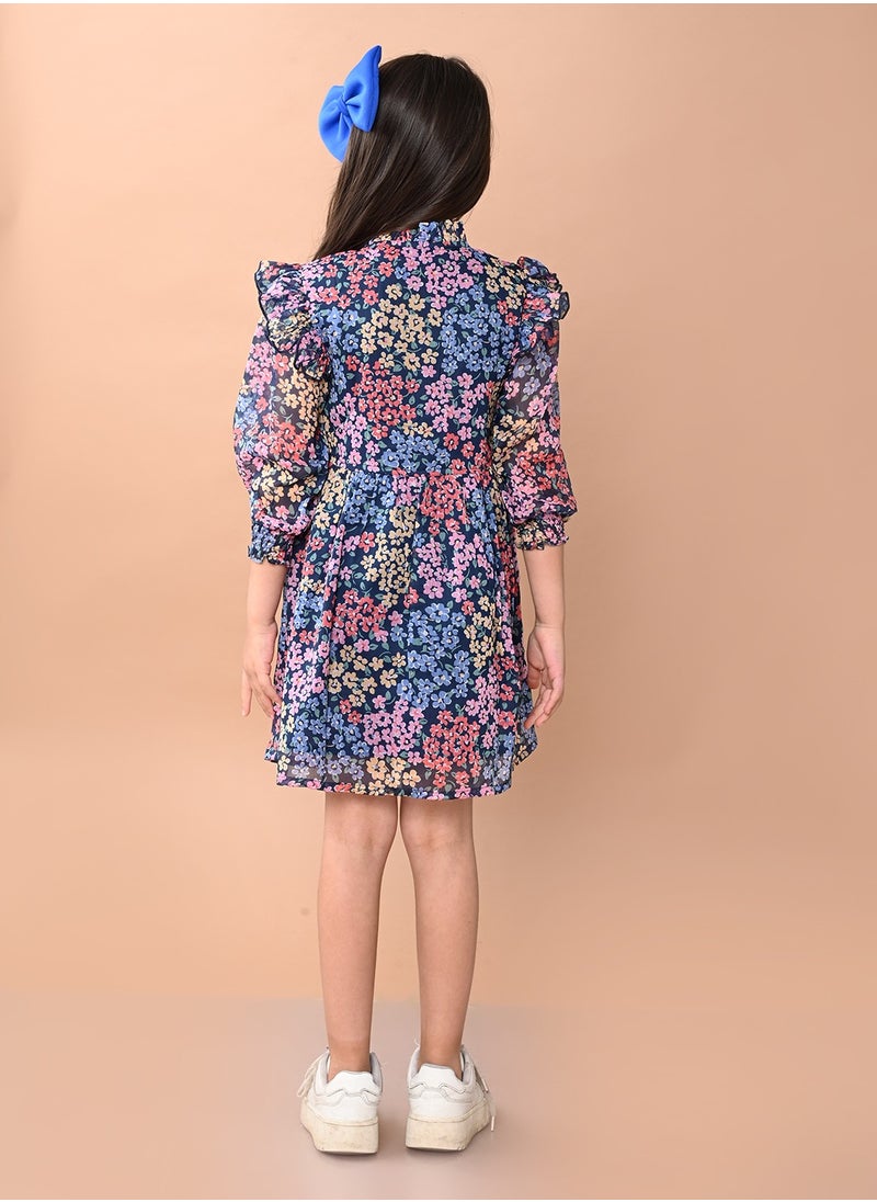 LILPICKS - Printed Fit n Flare Dress - Image 1