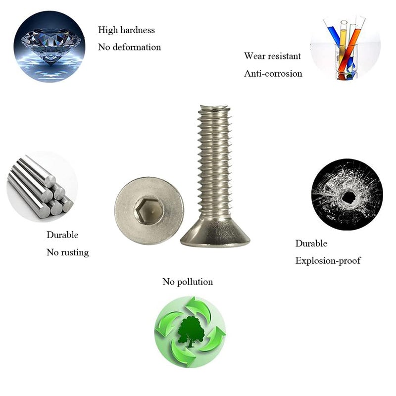BaiyoouAuto 20-Piece Engine Dress up Kit: Aluminum Washers, Bolts & Rivet Nuts (Silver) - Image 2