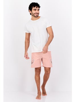 adidas Originals Men Brand Logo Board Shorts, Pink  - Image 4