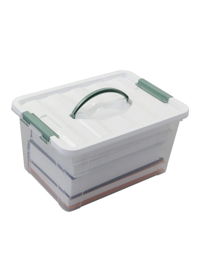 Saedy 14 Quart Plastic Storage Bin with Lid, Clear Latching Box, 6 Packs - Image 4